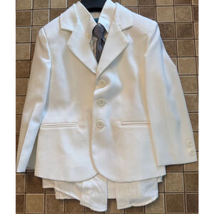 Boys Green Dog Suit White Size 5